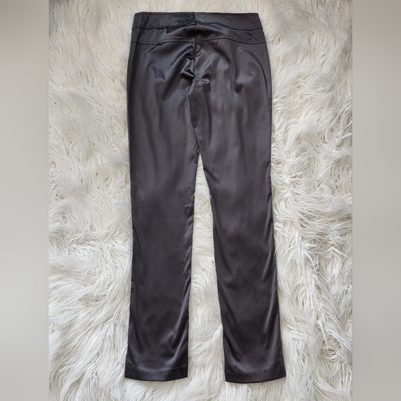 Grey Satin Straight Leg Pants, Women's -SMALL- - Picture 3 of 7